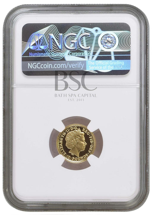 Elizabeth II, 2001 Gold Proof Britannia Ten Pounds NGC PF70 Ultra Cameo