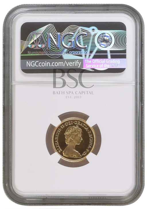 Elizabeth II, 1980 Gold Proof Half Sovereign NGC PF70 Ultra Cameo