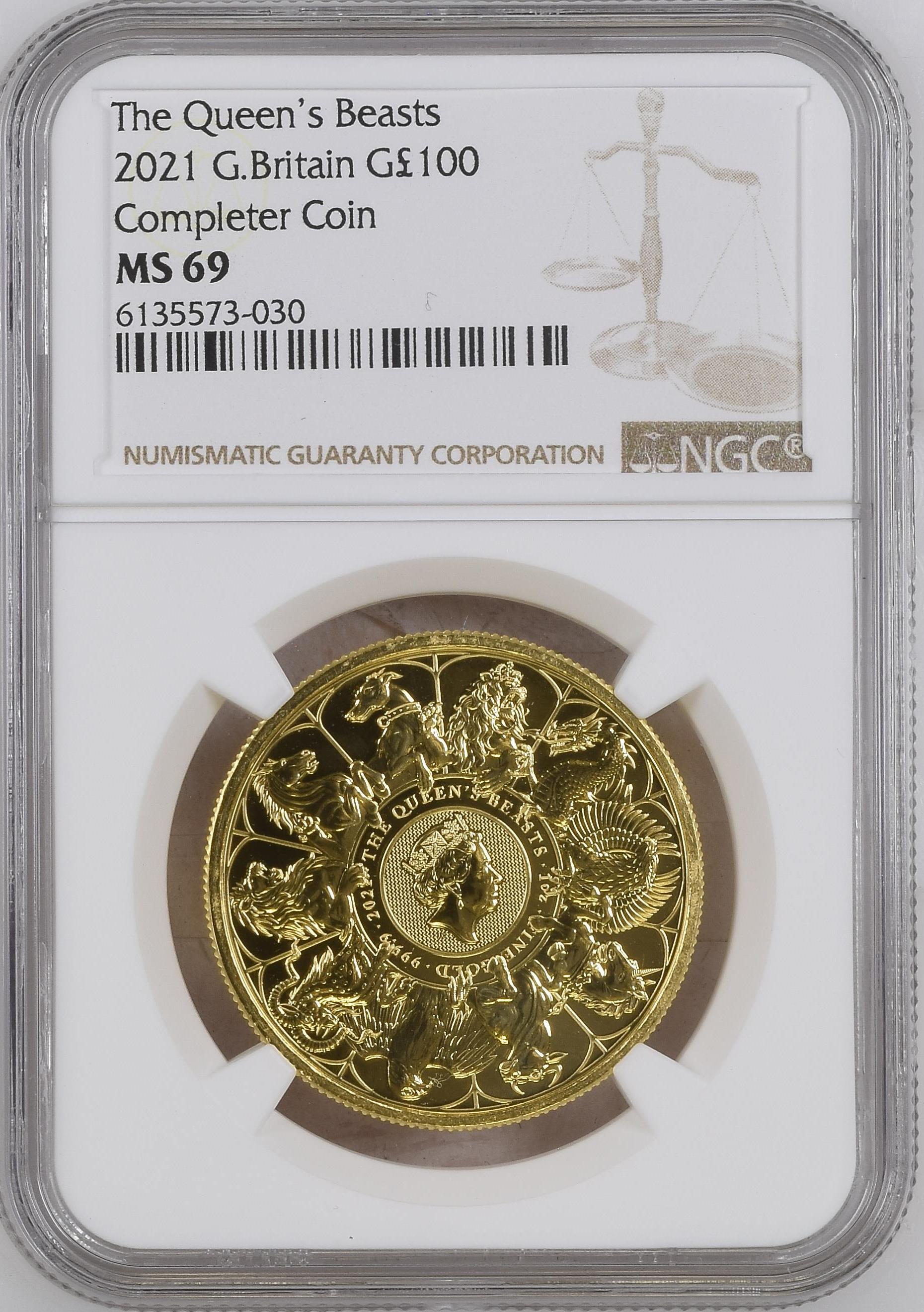 2021 Completer, 1oz gold coin in a NGC MS69 holder